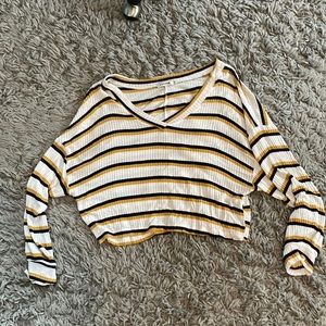 Striped Cropped Shirt